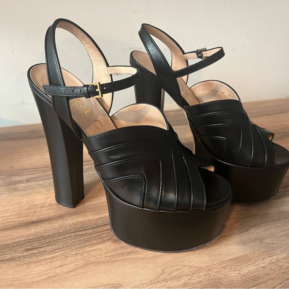 Gucci Black Platform Sandals - Picture 7 of 7